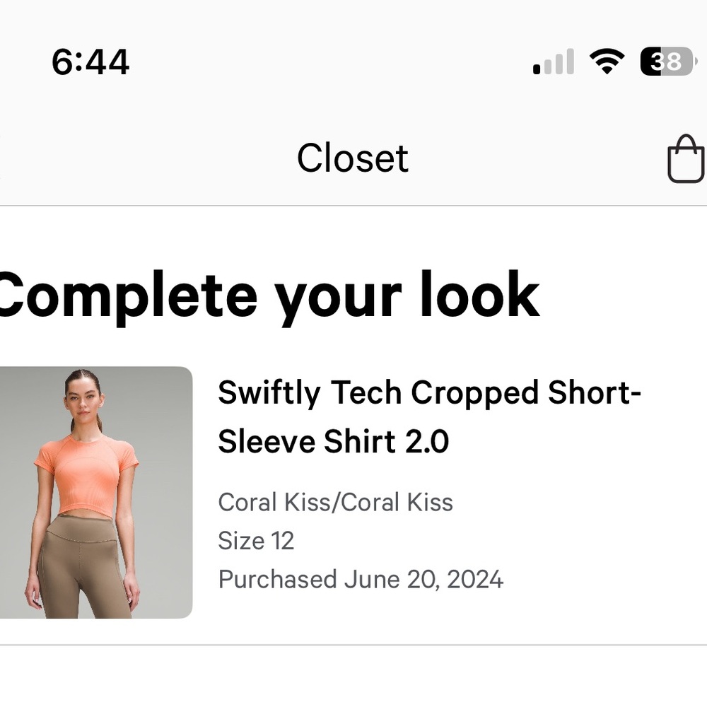 Swiftly Tech cropped shirt